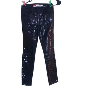 Grane Sequin Black Skinny Jeans